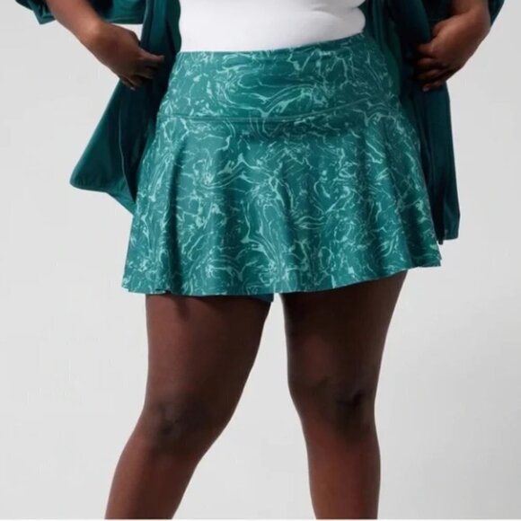 Athleta Ace Printed Tennis Skort 13.5" Ripple Marble Borealis - Picture 1 of 11